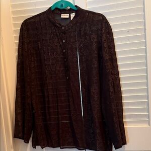 Chico's Black Sheer Blouse